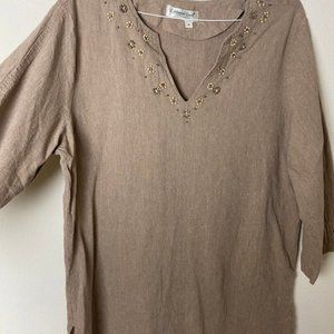 Coldwater Creek linen top Size Medium